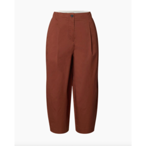 Selected Barrel Carmen HW Cropped Pant Cherry Mahogany - Cherry Mahogany, 42/32