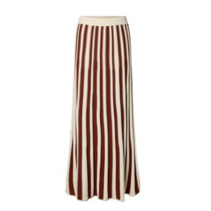 Selected Lina HW Knit Long Skirt Birch/ Cherry Mah - Birch/ Cherry Mah, XS