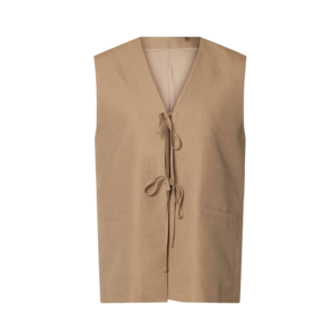 Selected Terry Tie Vest White Pepper Melange - White Pepper Melange, 40