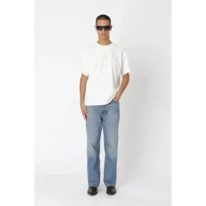 Won Hundred Staff Boxy Tee Washed White - Washed White, M