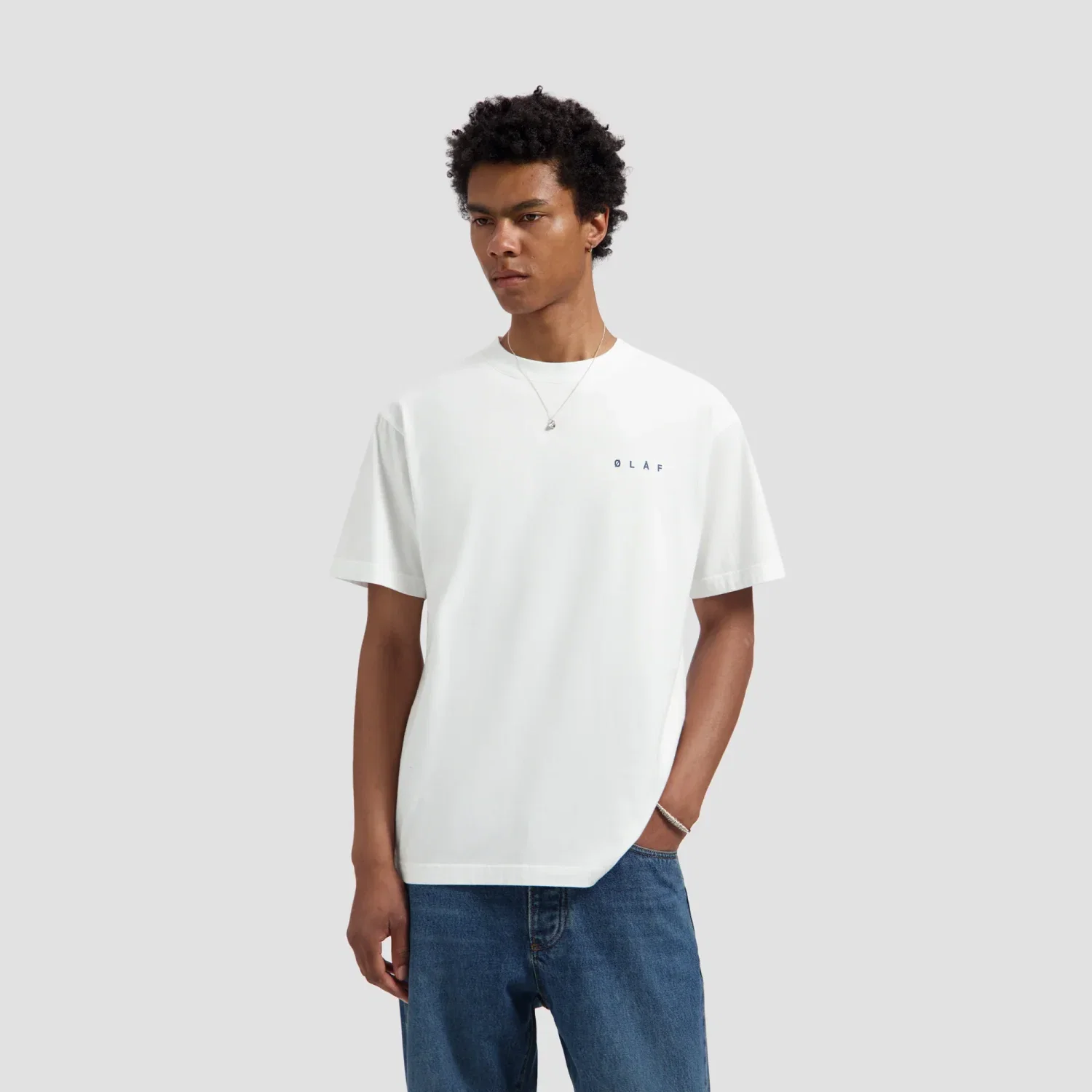 Olaf Lasso Face Tee Optical White - Afbeelding 2