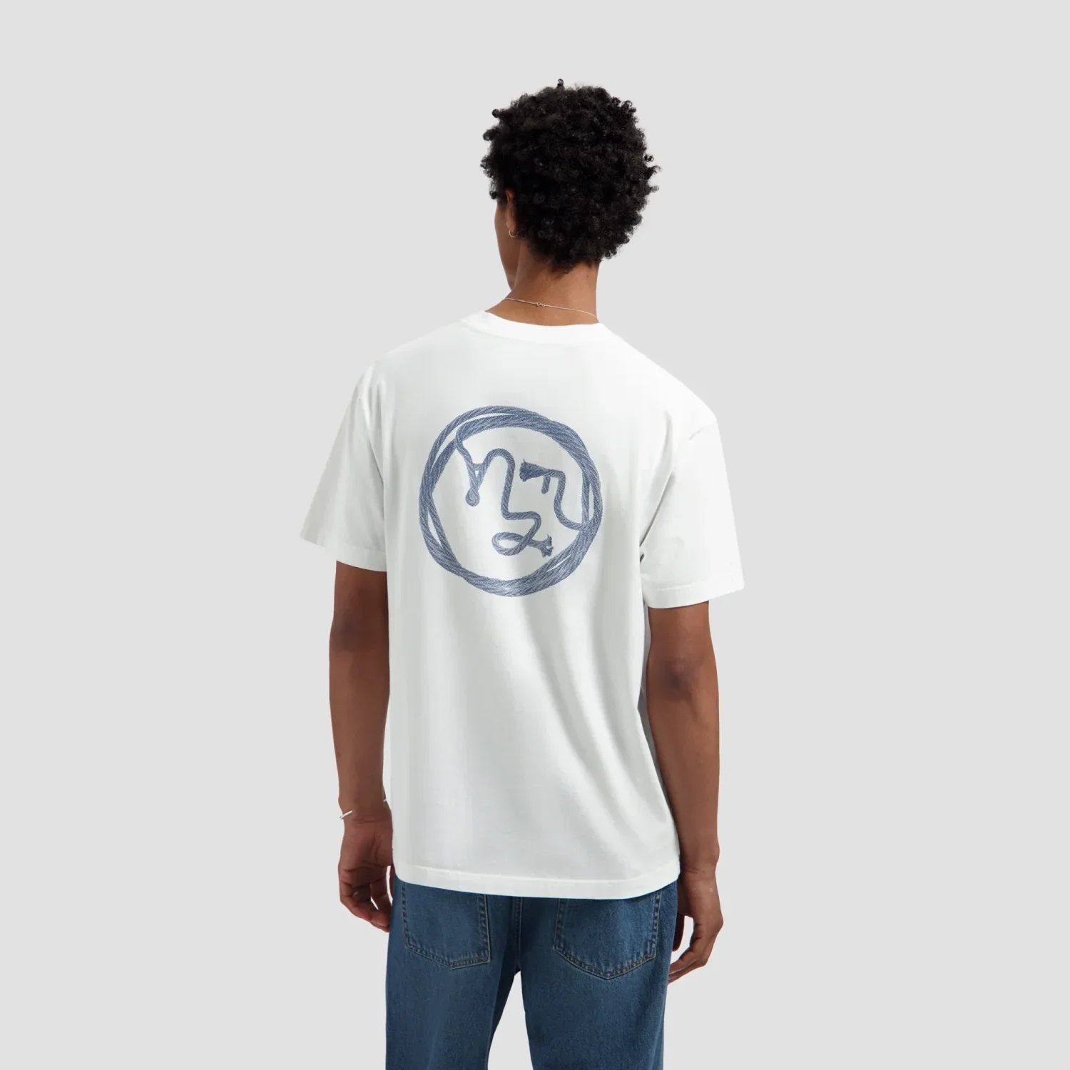 Olaf Lasso Face Tee Optical White