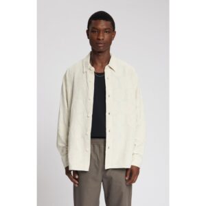 Law Of The Sea Dusk Jacquard Shirt Almond Milk - Almon Milk, XL