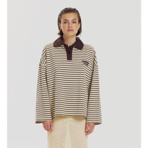 Harper & Yve Pollie Jumper Hot Fudge Stripe - Hot Fudge Stripe, L