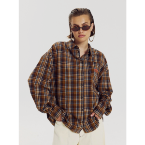 Harper & Yve Melina LS Muted Moss Check - Muted Moss Check, S