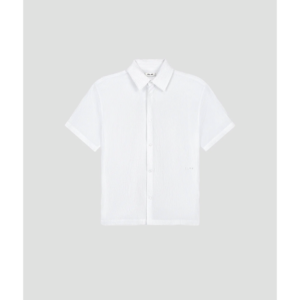 Olaf Stripe Boxy SS Shirt Optical White