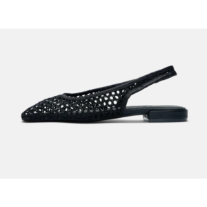 Selected Michelle Braided Slingback Black