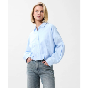 Catwalk Junkie Tuck In Blouse Chambray Blue - Chambray Blue, 40