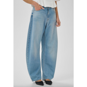 My Essential Wardrobe Jeans Barrel Remmie Light Blue Vintage Wash - Light Blue Vintage Wash, 25/31