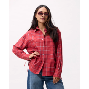 Catwalk Junkie Check Blouse Red - Red, 38