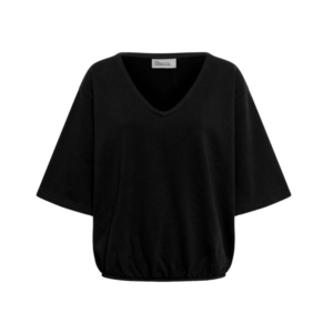 My Essential Wardrobe Dora V-Neck Tee Black