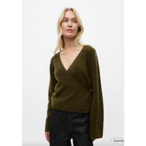 Envii Enada V-N Knit Dark Olive Mel