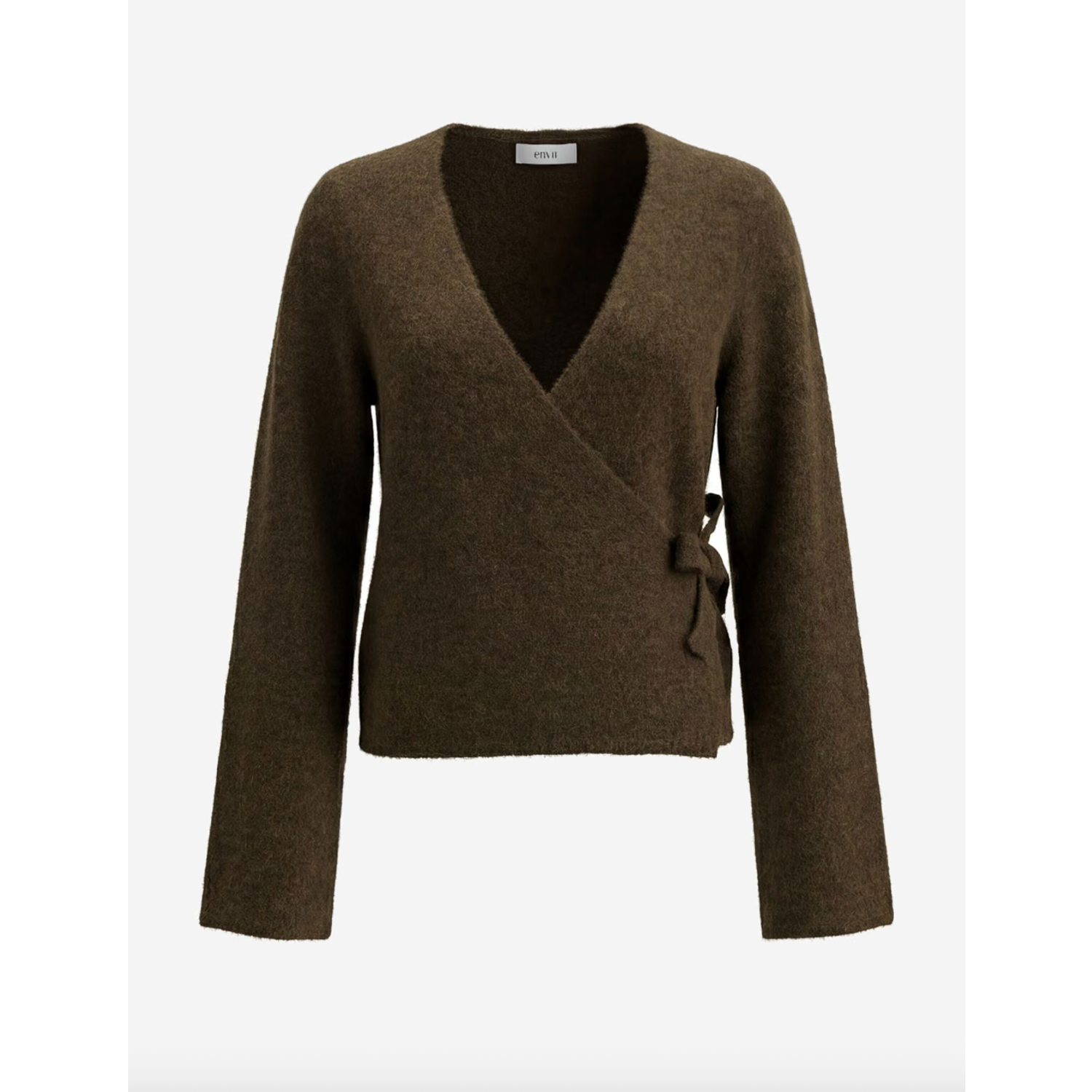 Envii Enada V-N Knit Dark Olive Mel - Afbeelding 2
