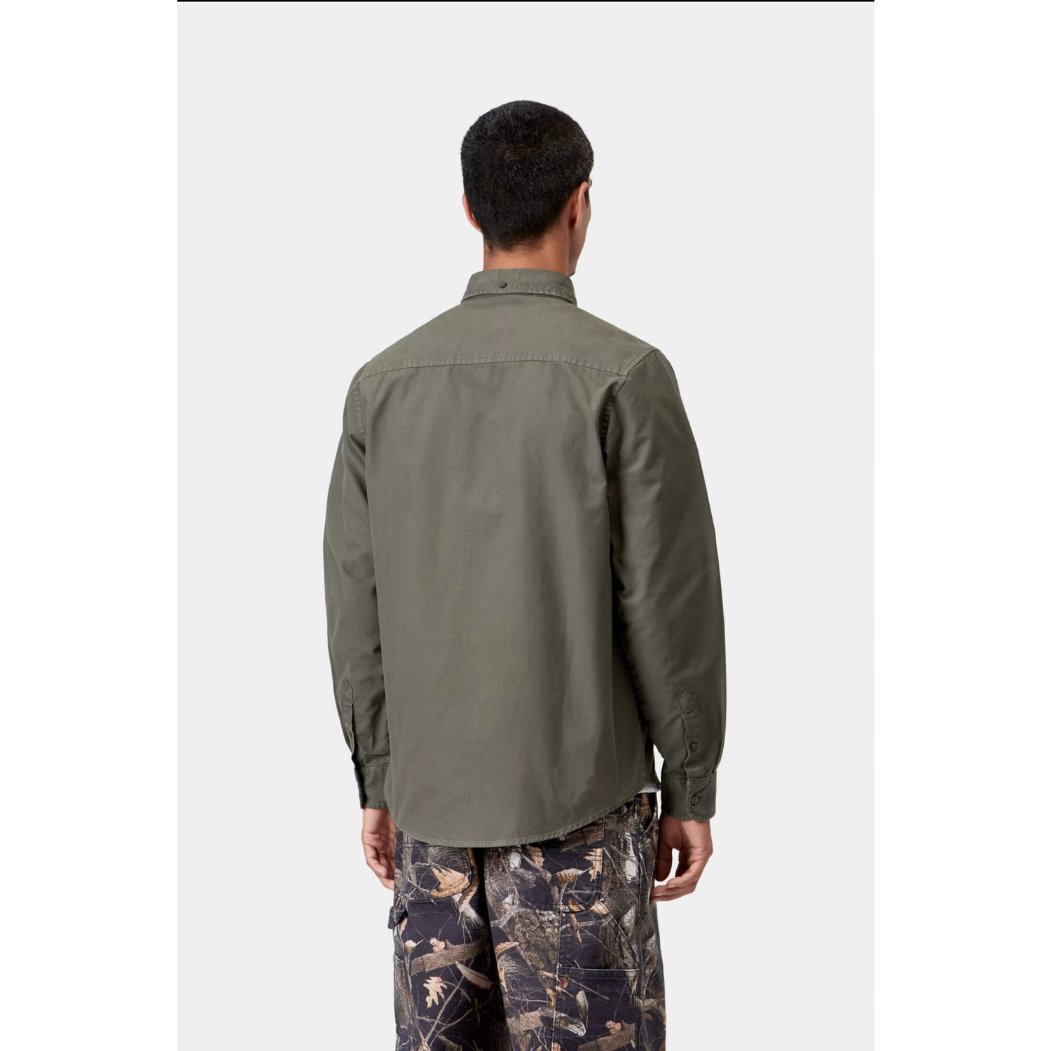 Carhartt WIP LS Bolton Shirt Shungite Garment Dyed - Afbeelding 2