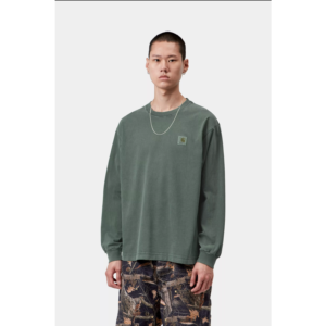 Carhartt WIP LS Vista T-Shirt Dark Scarab Garment Dyed