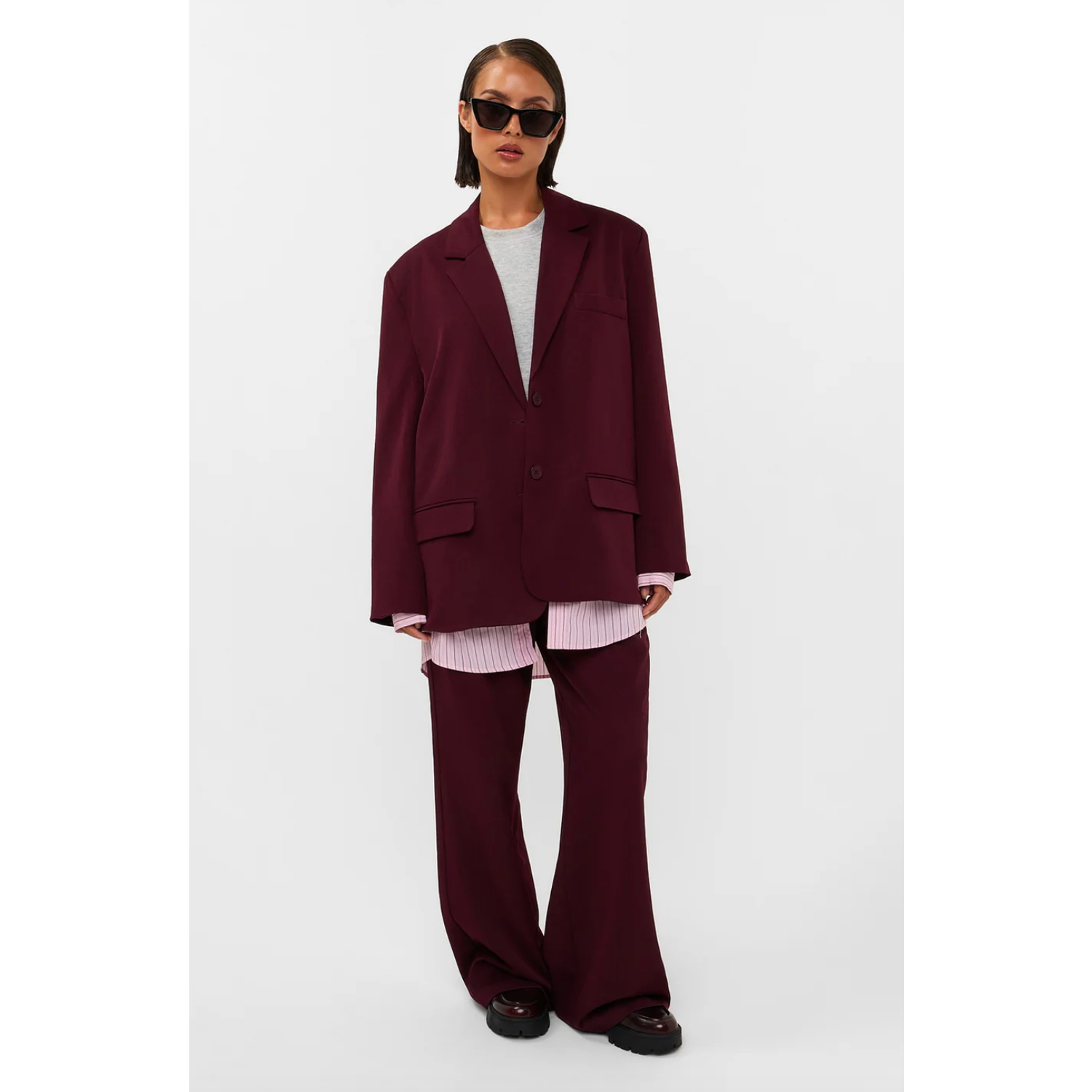 Studio Amaya Haven Blazer Bordeaux