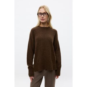 Envii Enada LS Split Knit Chocolate Torte Mel - Chocolate Torte Mel, XL