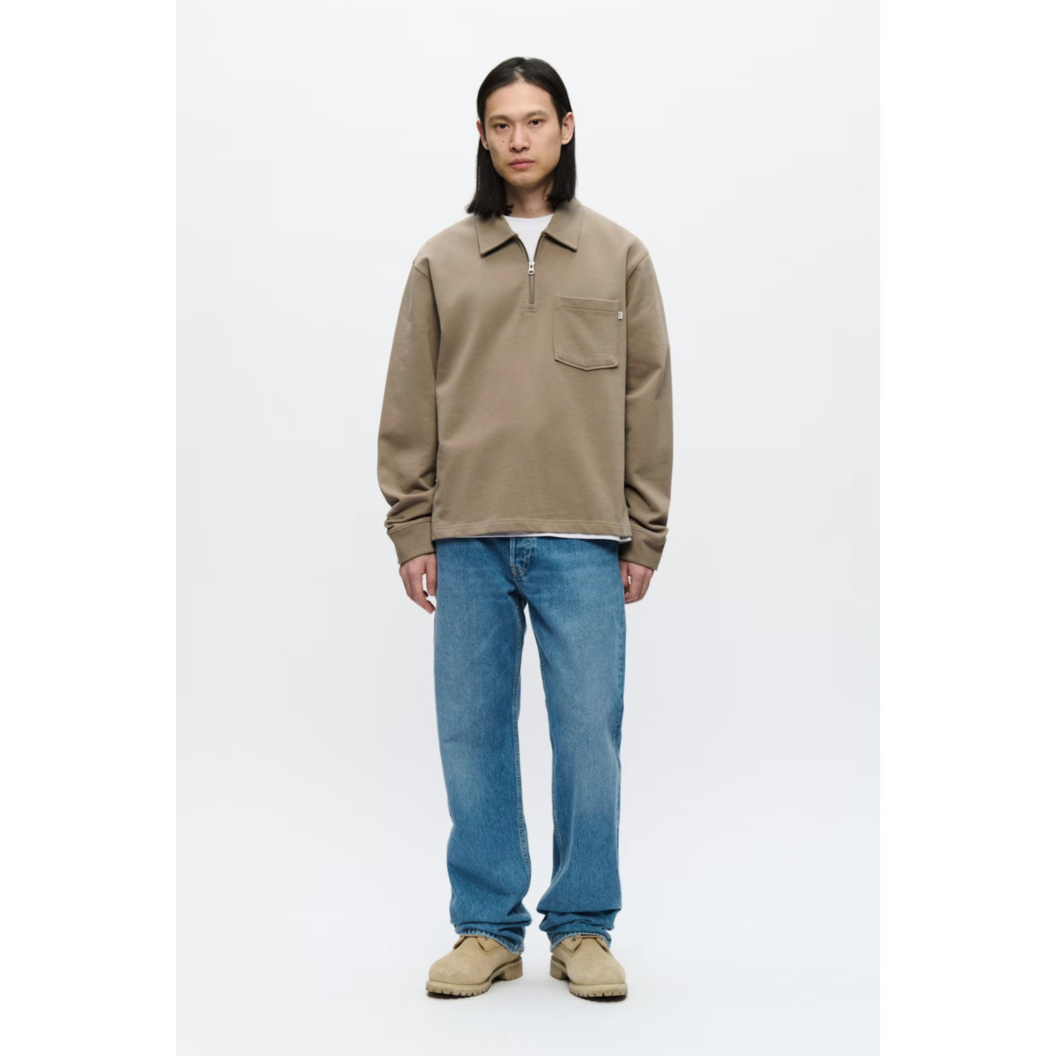 WoodWood Andy Half zipper Fallen Rock - Afbeelding 3