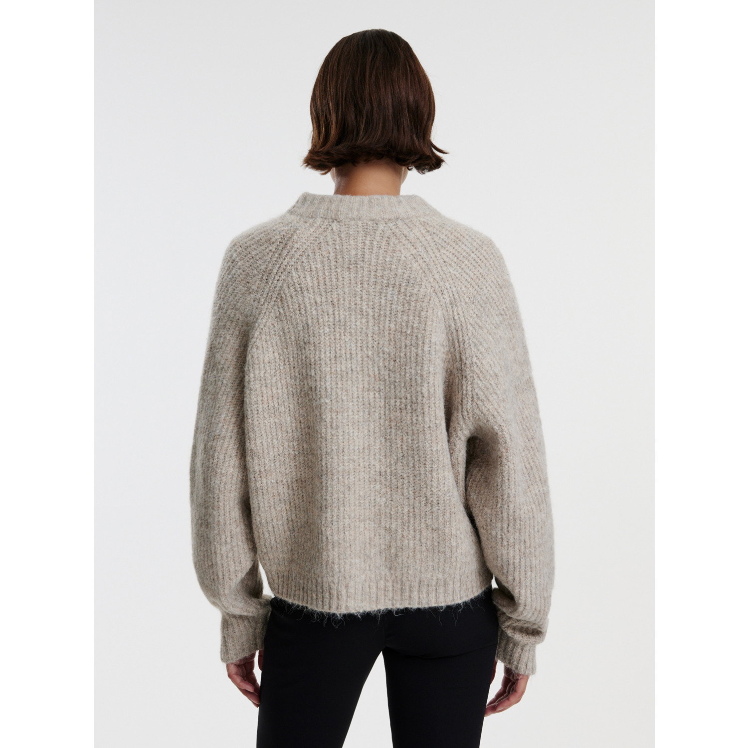 Edited Rani Bomber Cardigan Taupe - Afbeelding 2