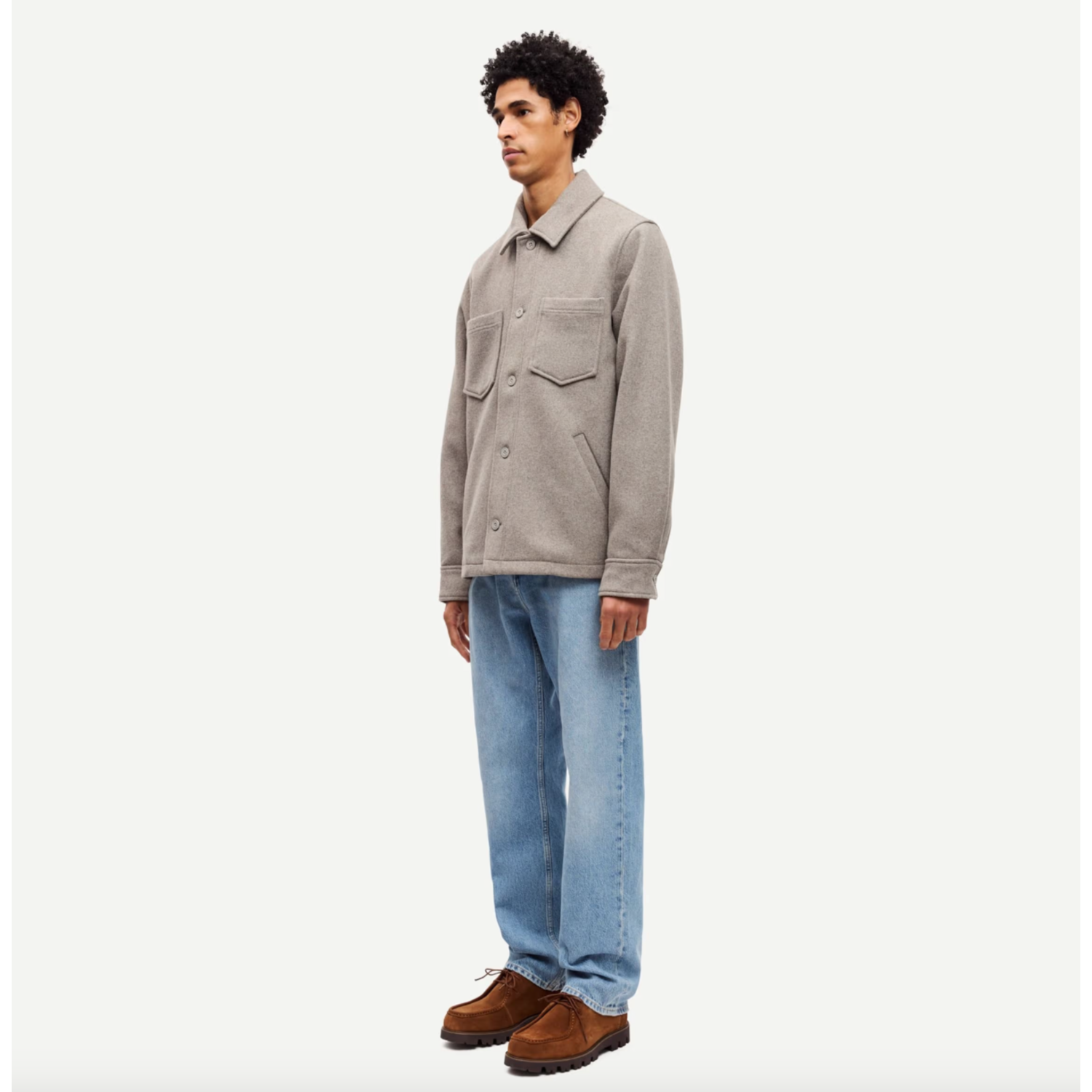 Samsoe Samsoe Pally Shirt Jacket Elephant Skin - Afbeelding 4