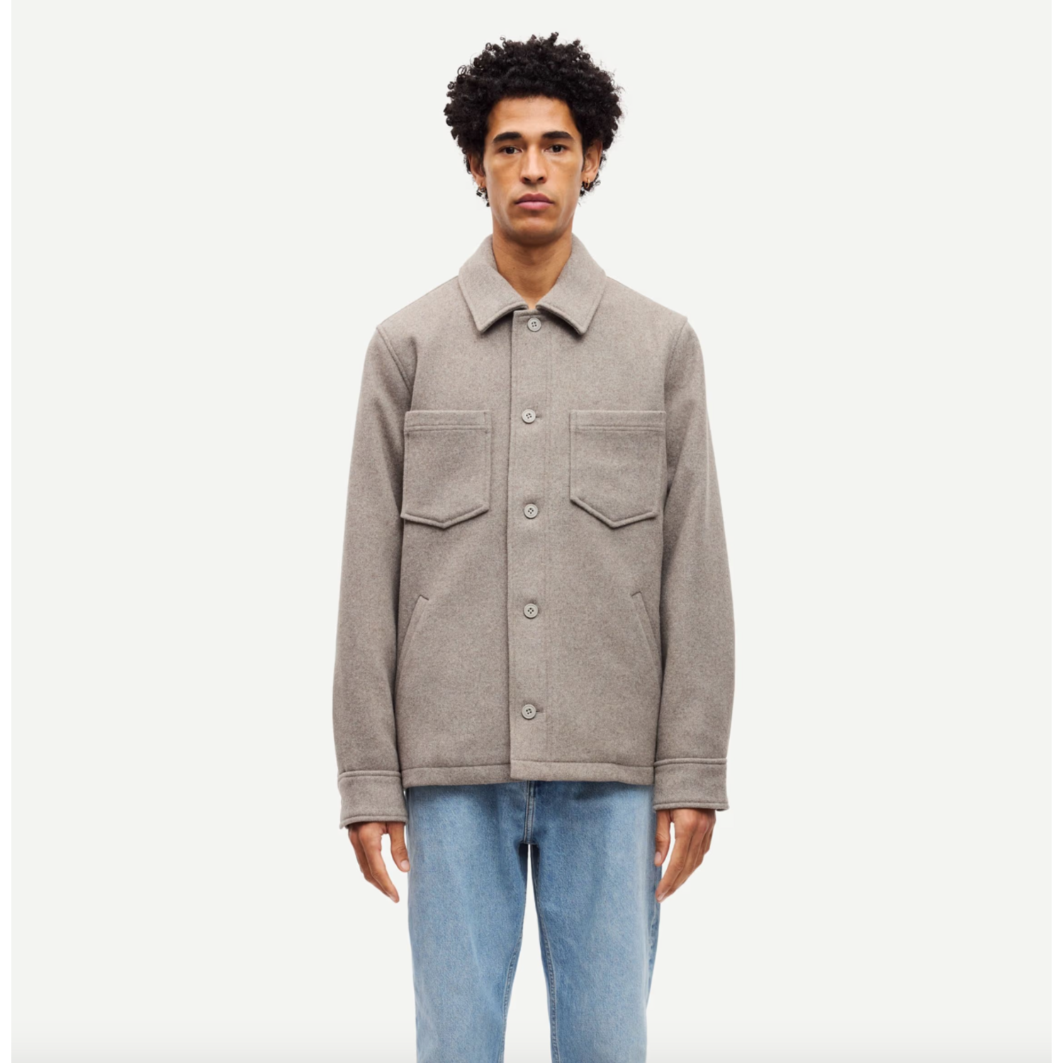 Samsoe Samsoe Pally Shirt Jacket Elephant Skin - Afbeelding 5