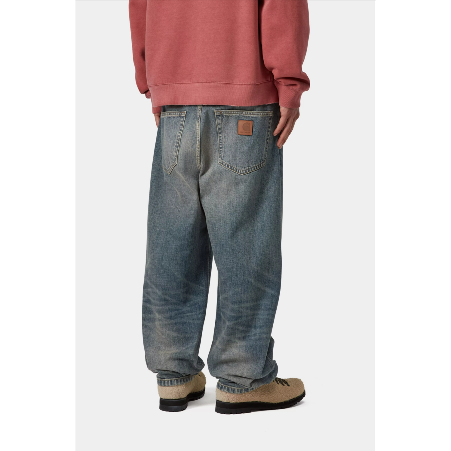 Carhartt WIP Aaron Pant Blue Worn Used Wash - Afbeelding 2