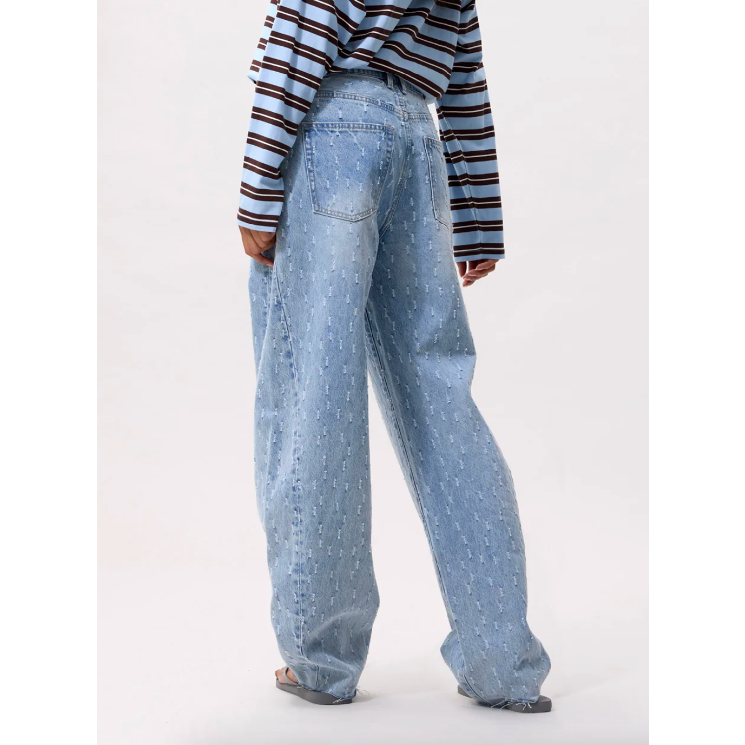 Catwalk Junkie Scratched Super Barrel Fit Jeans Blue - Afbeelding 2