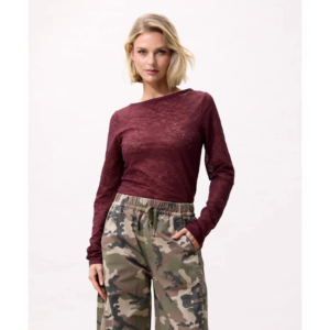 Catwalk Junkie Lace Long Sleeve Merlot