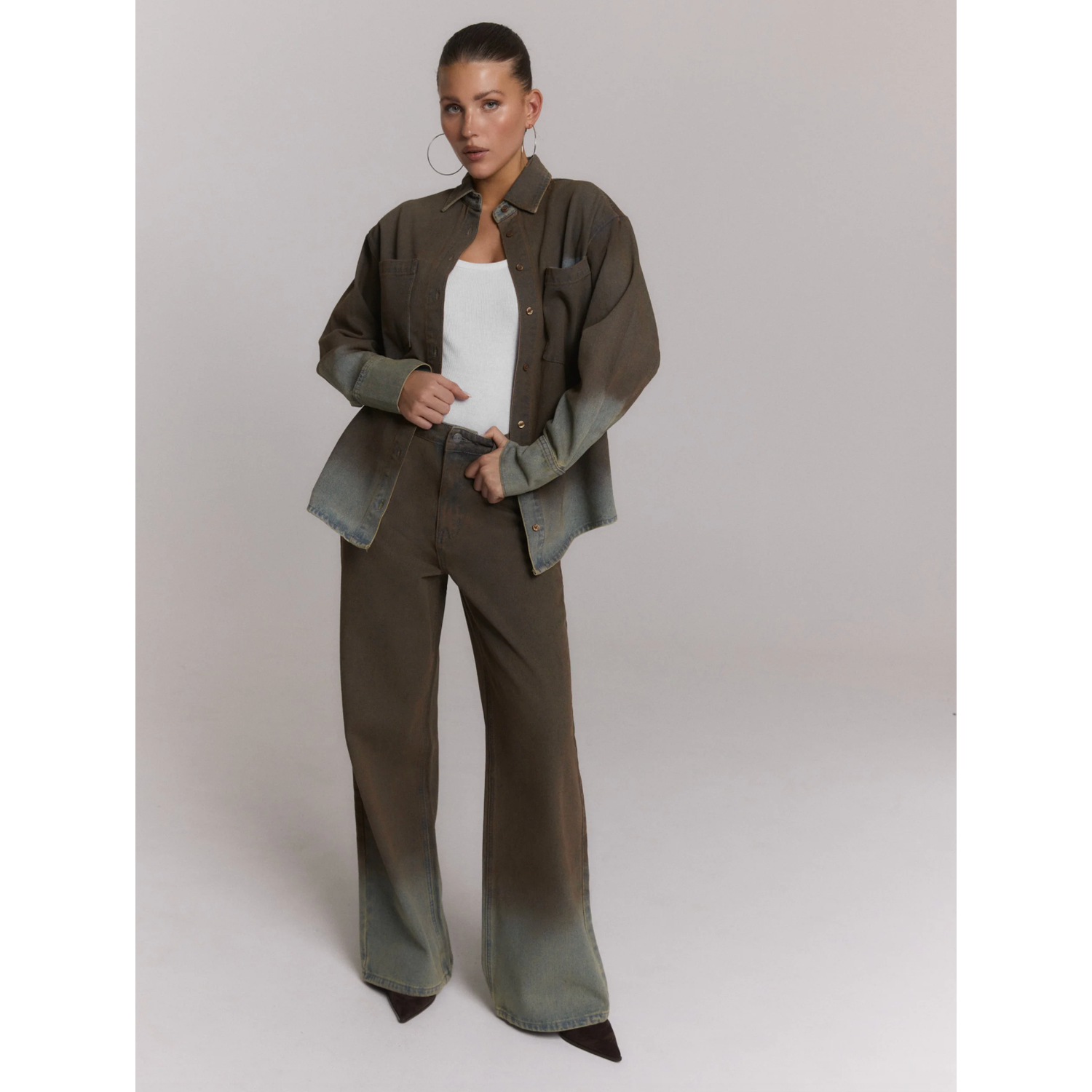 Refined Department Naro Blouse Washed Denim - Afbeelding 2