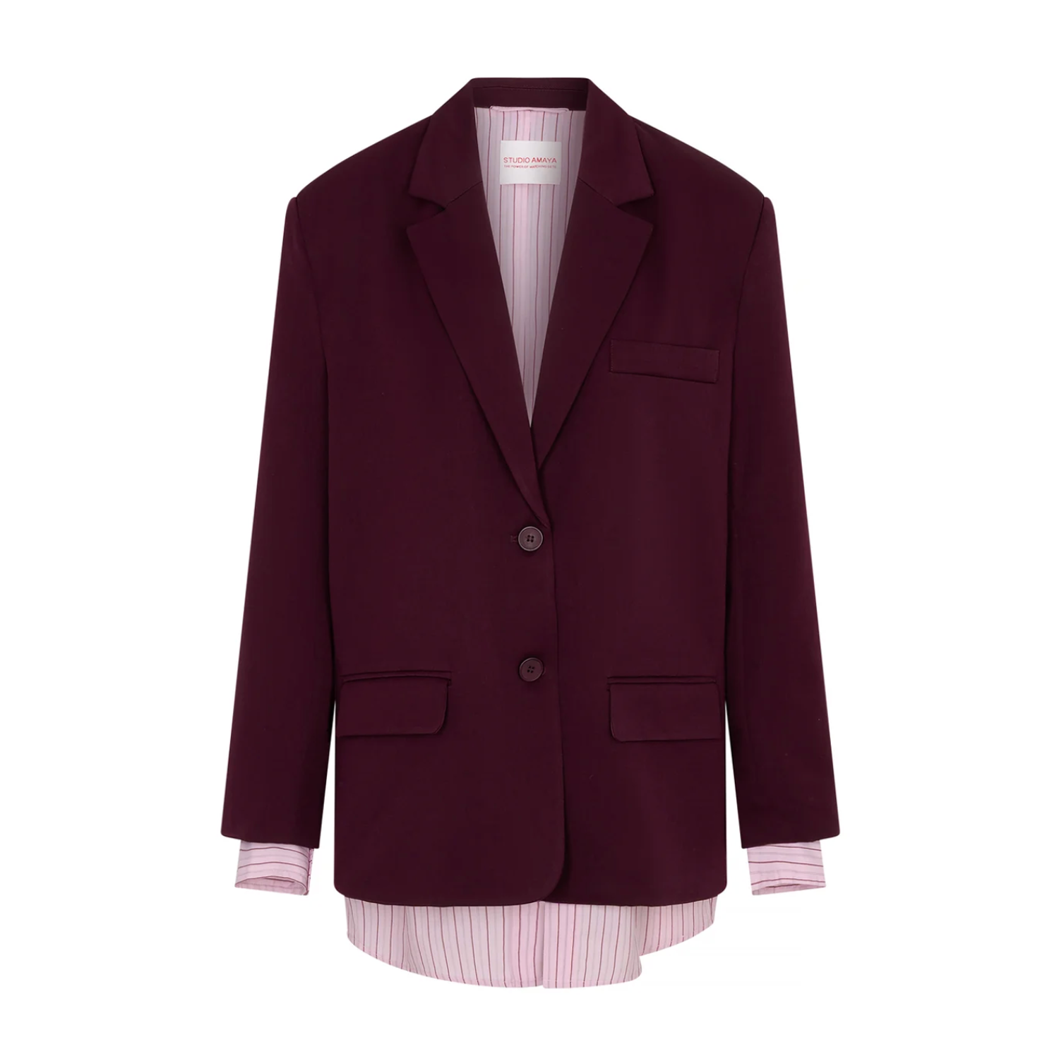 Studio Amaya Haven Blazer Bordeaux - Afbeelding 2
