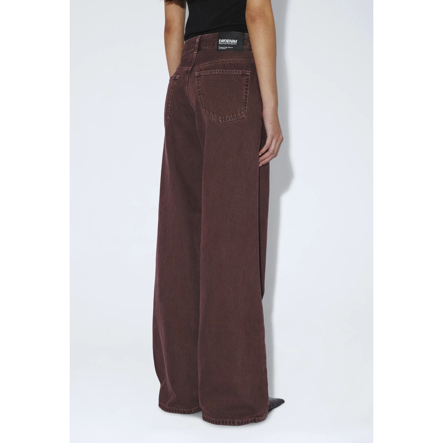 Dr Denim Rhue Low Wide Jeans Aubergine - Afbeelding 2