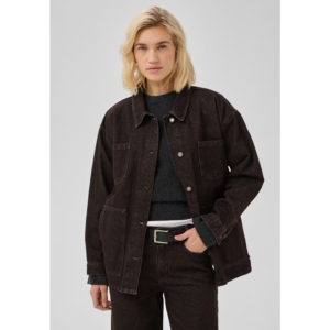 My Essential Wardrobe Denim Jacket Uma Dark Brown Wash - Dark Brown Wash, 36
