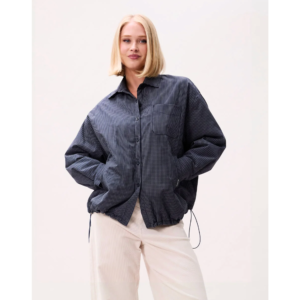 Catwalk Junkie Light Padded Check Jacket Dark Blue