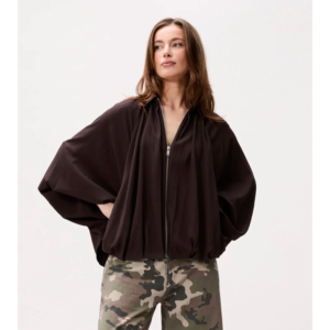 Catwalk Junkie Draped Blouse Dark Cacao