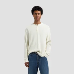 Olaf Waffle Henley Off White