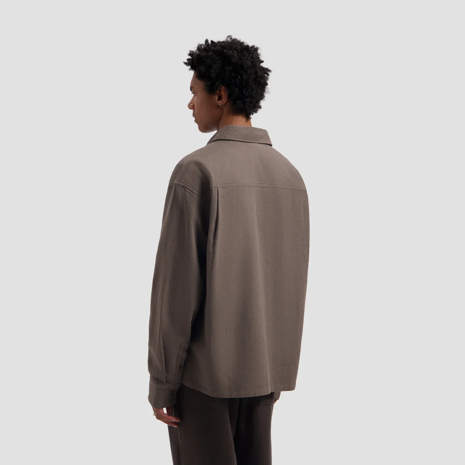 Olaf Textured Boxy Shirt Chocolate Chip - Afbeelding 2