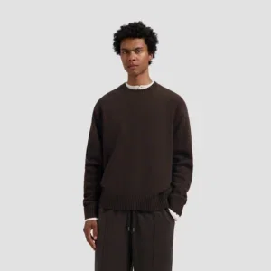 Olaf Essential Knitted Crewneck Chocolate Plum - chocolate-plum, M
