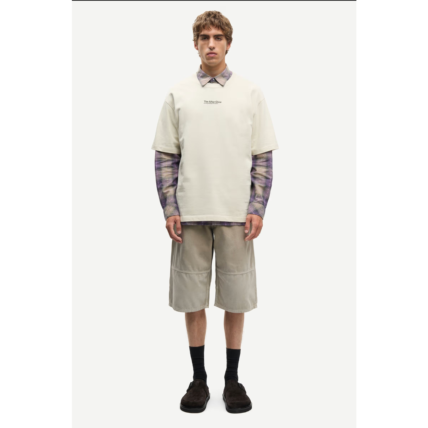 Samsoe Samsoe Satimothy Cut Shorts Aluminium