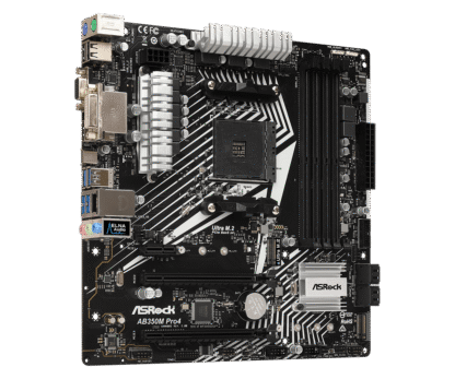 ASRock AB350M Pro4 R2.0 AM4 Moederbord Dealstunter.nl