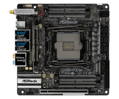 ASRock X299E-ITX Socket 266 Moederbord overview