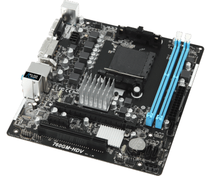 ASRock 760GM-HDV AMD AM3 motherboard 3
