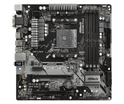ASRock B450M Pro4 AMD AM4 Micro ATX Motherboard