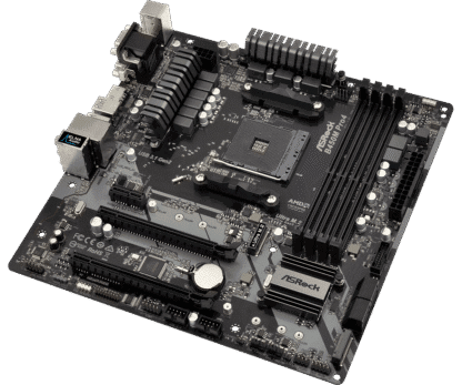 ASRock B450M Pro4-F AMD AM4 Micro ATX Motherboard