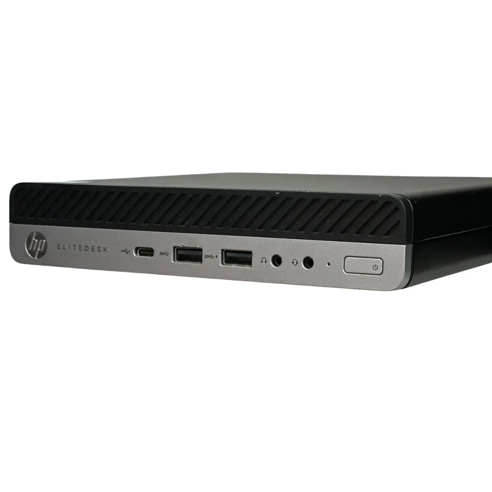 HP Elitedesk 800 G5 Mini pc i5 9500t In front at an angle