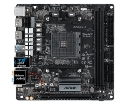 ASRock A320M-ITX AMD AM4 Mini ITX Moederbord