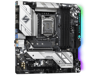 ASRock B460M Steel Legend side view