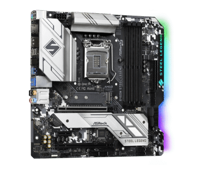ASRock B460M Steel Legend side view