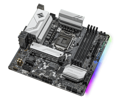 Asrock B560M Steel Legend Topview