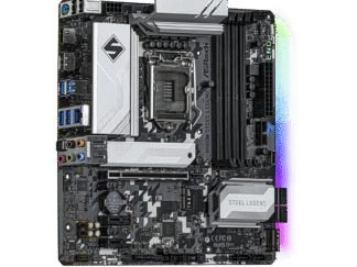 Asrock B560M Steel Legend side view