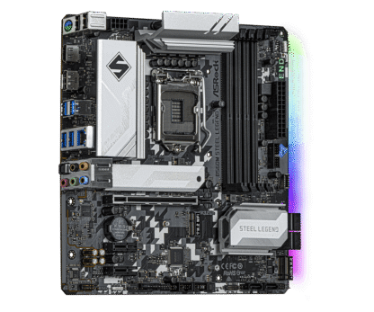 Asrock B560M Steel Legend side view